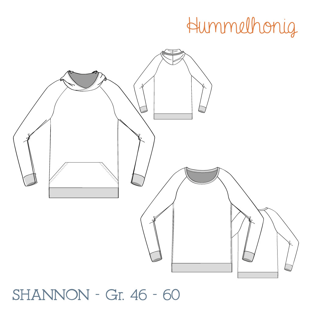 Raglansweater Shannon Skizze